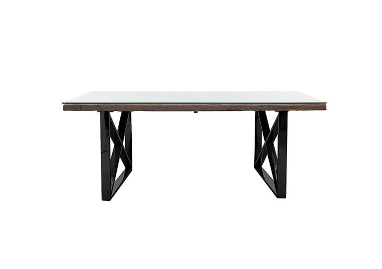 Noir Dining Table with X-Leg Base - 180-cm