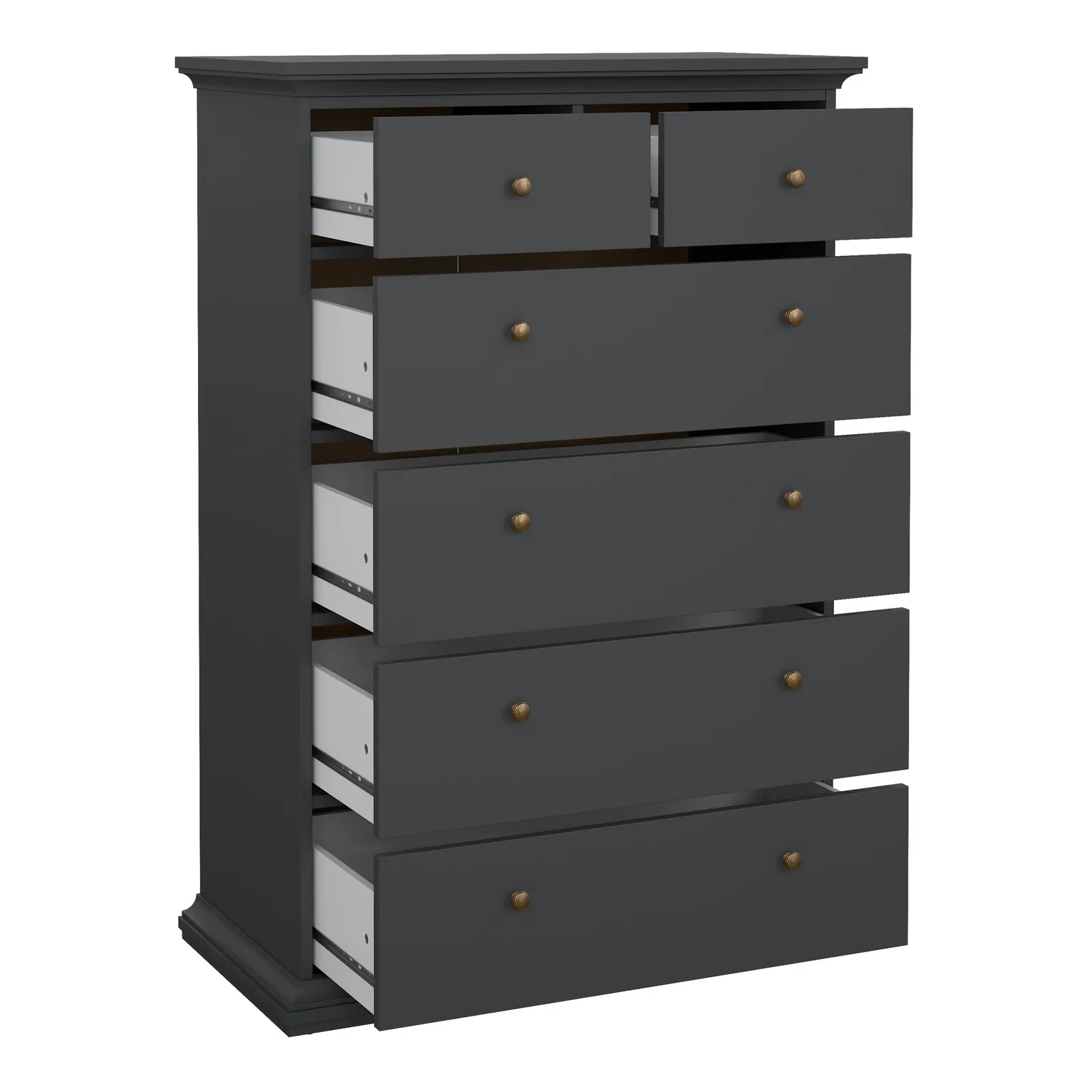 Furniture To Go Paris Chest of 6 Drawers in Grey 5