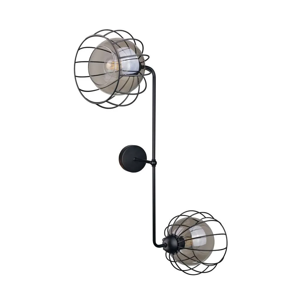 Netlighting Solo Wall Lamp Black 25cm 2x E27