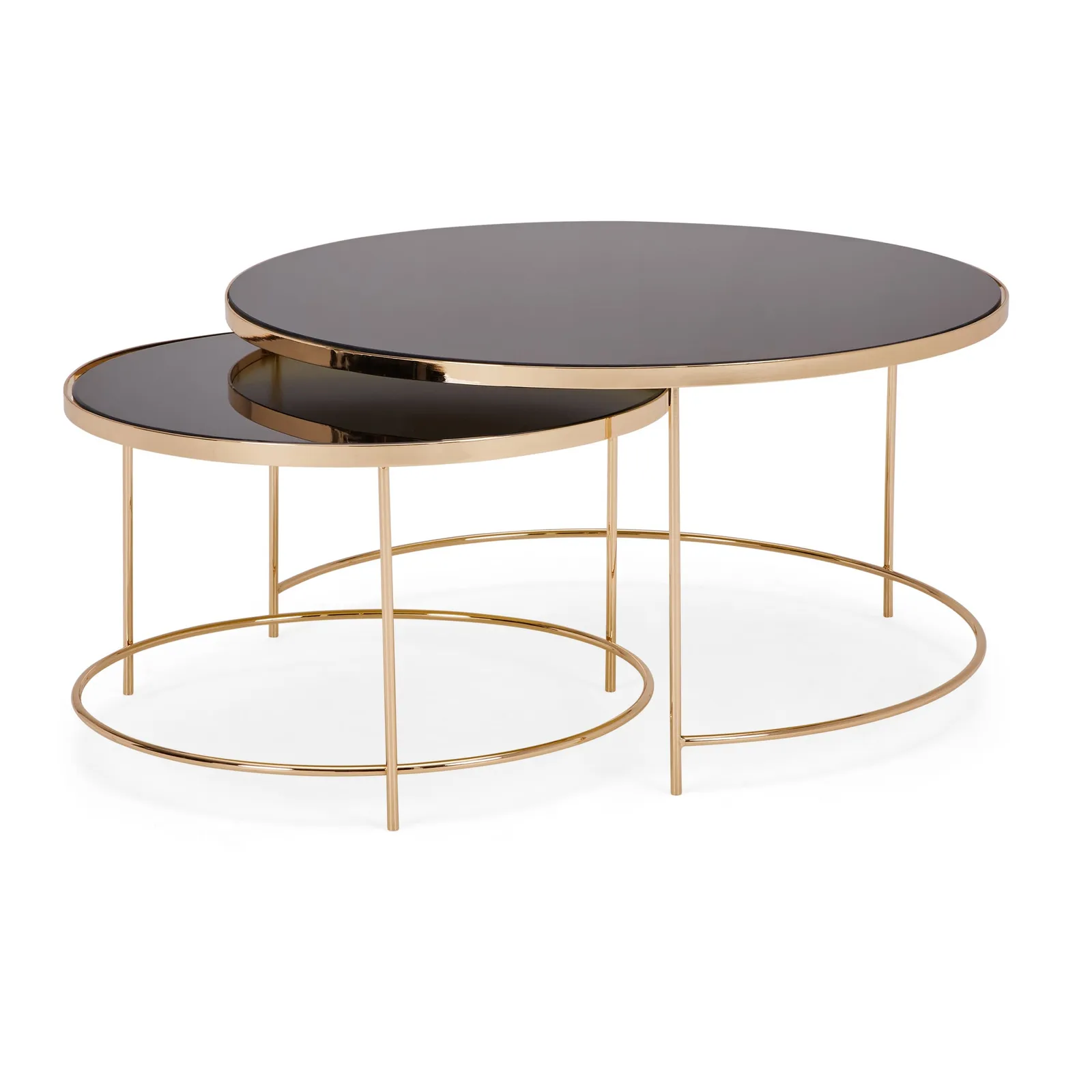 Ritz Black Set of 2 Coffee Tables Black