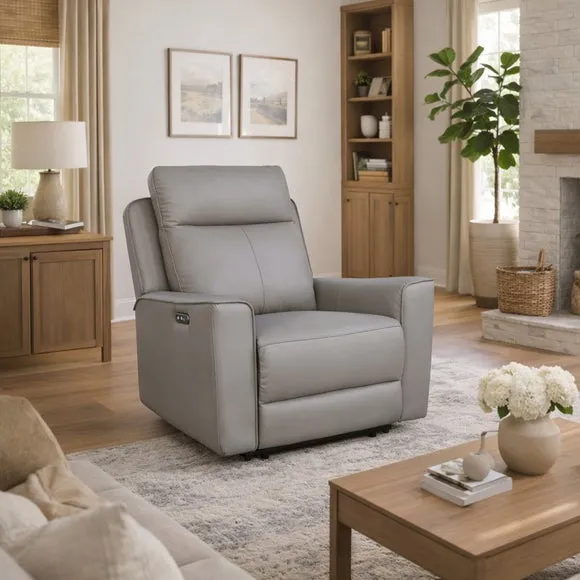 Aspire Elmhurst Leather Power Recliner Armchair 1