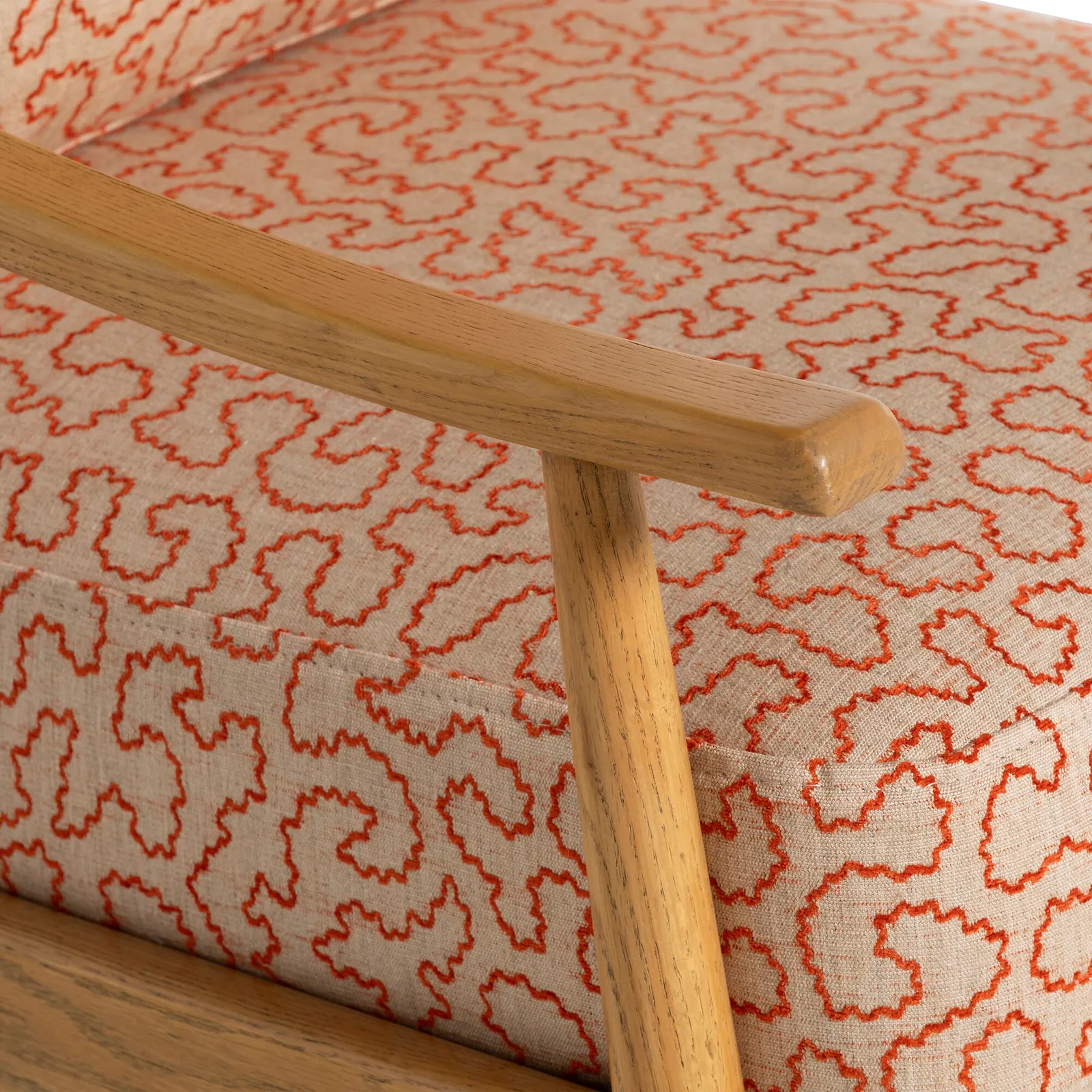 Runa X Linwood Armchair, Pink Fabric | Barker & Stonehouse 5