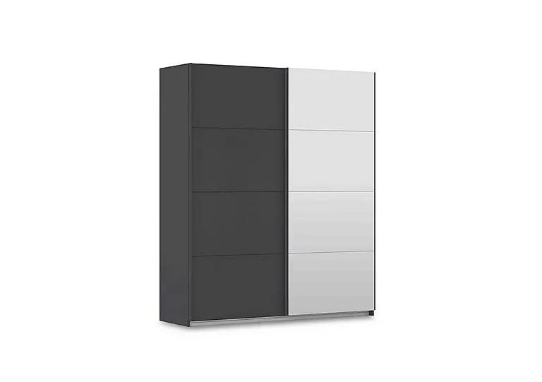 Leon 181cm 2 Door Sliding Decor Wardrobe with Mirror Door