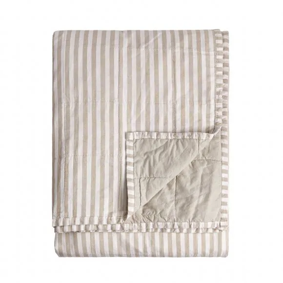 Yard Hebden Stripe 100% Cotton Bedspread 4