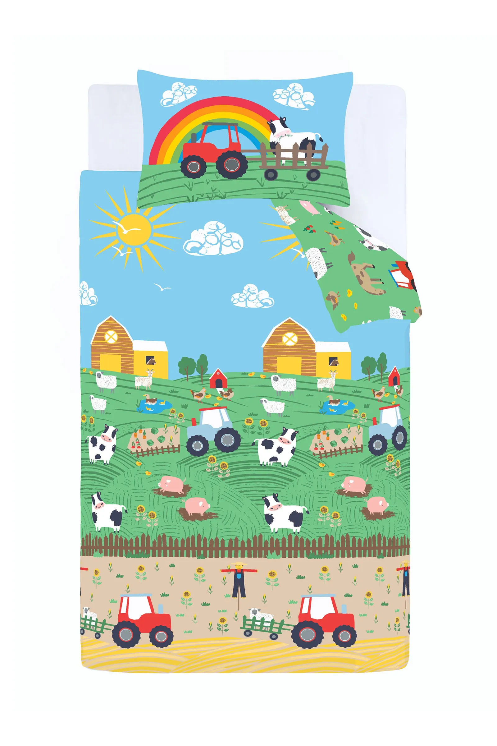Catherine Lansfield Farmyard Animals Duvet Set in Blue 5