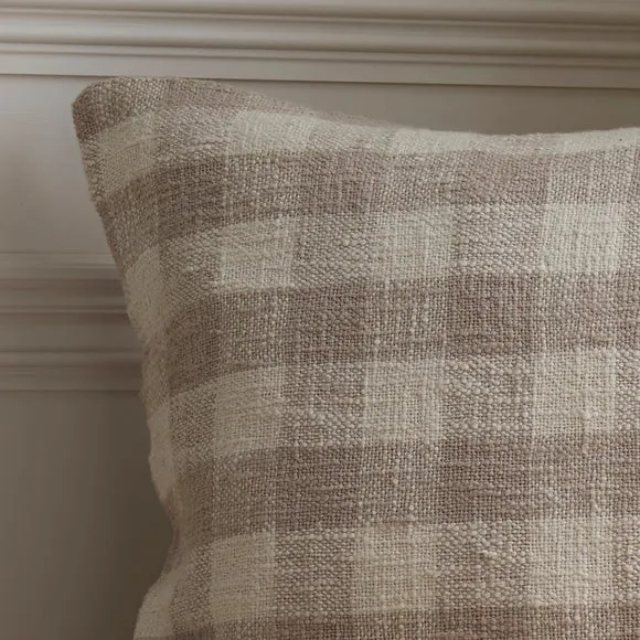 Gingham Cotton Square Cushion 2