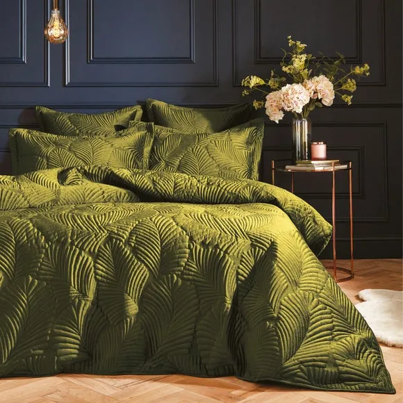 Paoletti Palmeria Embroidered Reversible Duvet Cover & Pillowcase Set 1