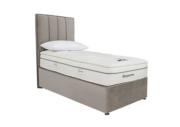 Tranquility 2800 Divan Set - Single - Plush Light Grey