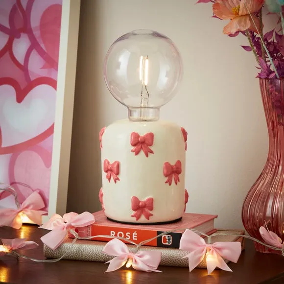 Bow Exposed LED Bulb Table Lamp