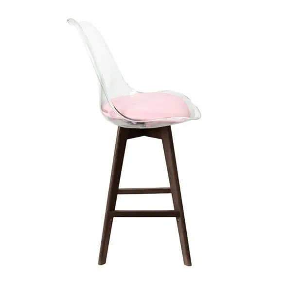 Fusion Living Soho Clear Plastic Bar Stool 4