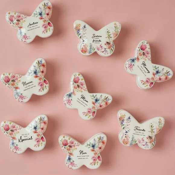 The Cottage Garden Butterfly Ceramic Trinket Box 6