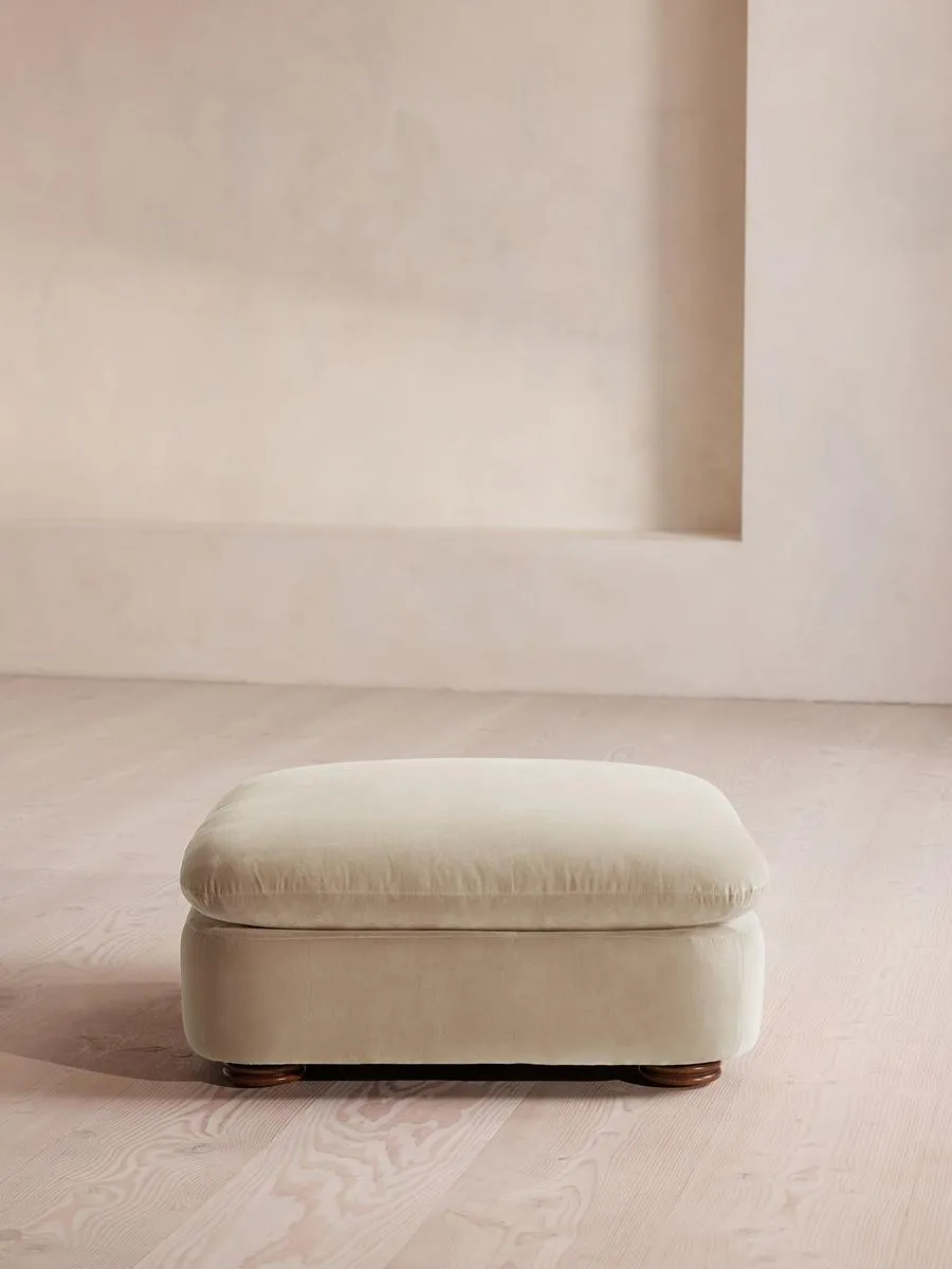 Rava Ottoman, Velvet, Oyster