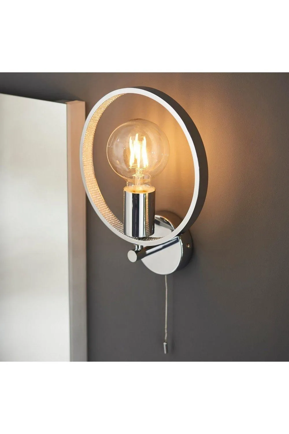 Netlighting Merola Contemporary Designer Crystal LED Wall Light Chrome Warm White IP44 in Clear 6