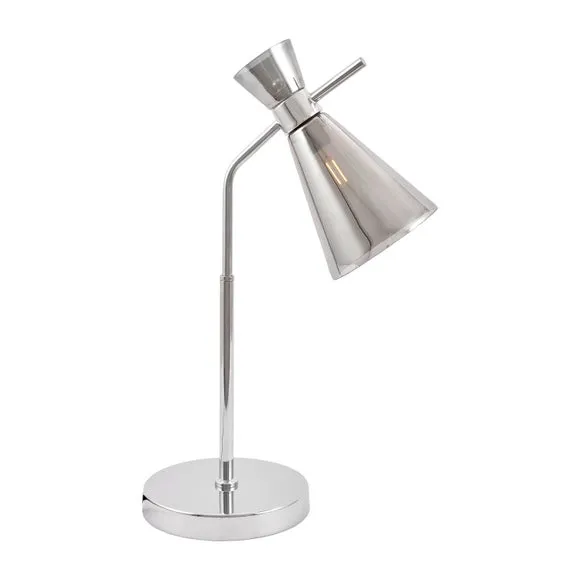 Monroe Waisted Glass and Metal Table Lamp 2