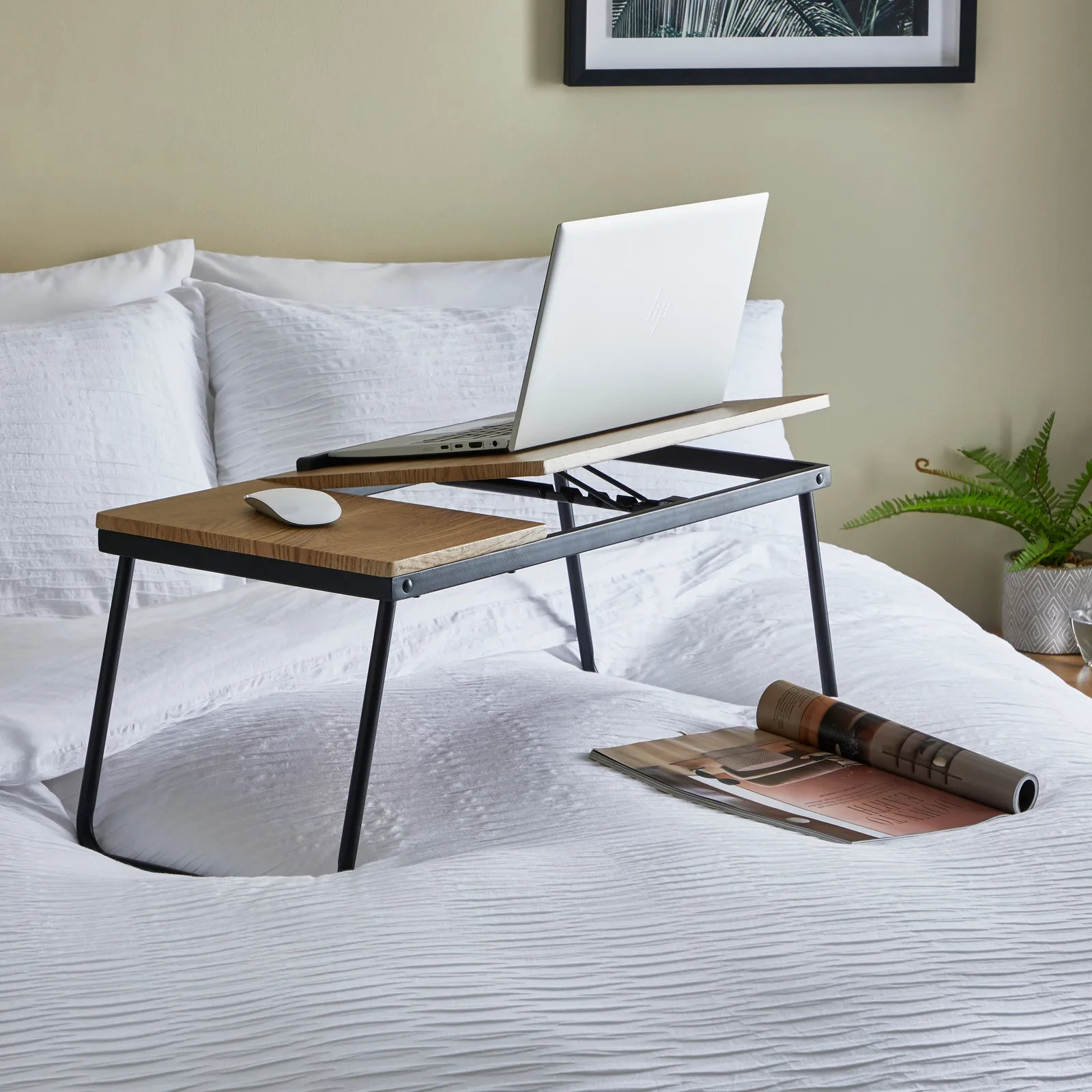 Dawson Oak Effect Laptop Stand Brown/Black