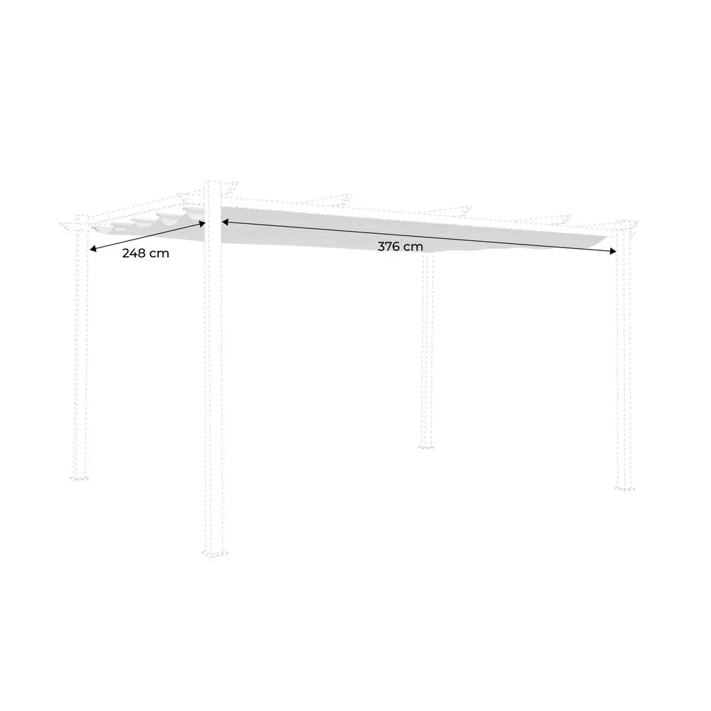 sweeek Roof cover for 3x4m Isla pergola in Grey 5