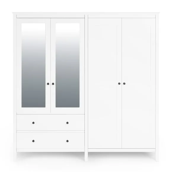 Lynton Mirrored 4 Door Wardrobe 3