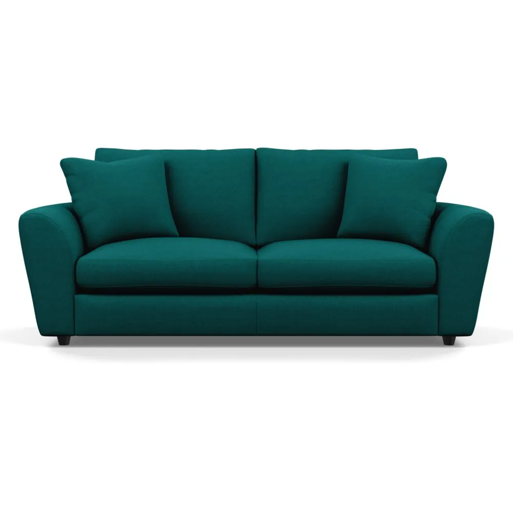 Heal's Snooze 4 Seater Sofa Brushed Cotton Pine Black Feet 1