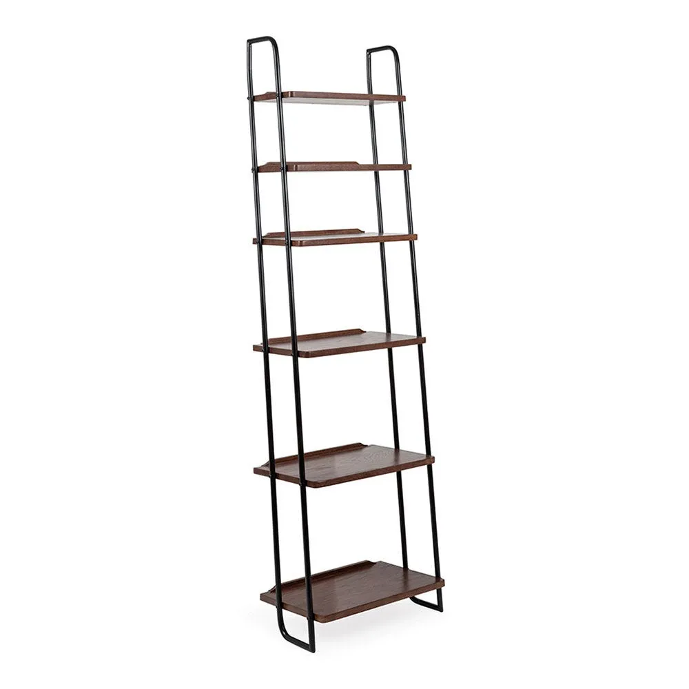 Heal's Brunel Lean To Narrow Shelves Dark Wood 2