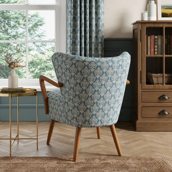 Eliza Thornleigh Block Print Wooden Occasional Chair 2