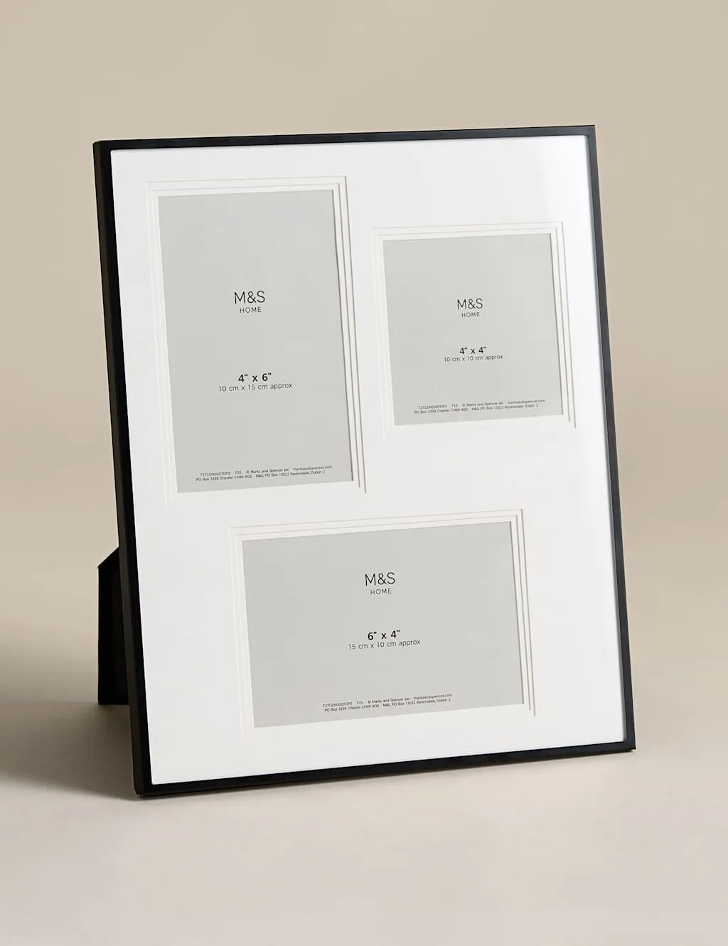M&S Layered Multi Mount Photo Frame 5x7 inch Black