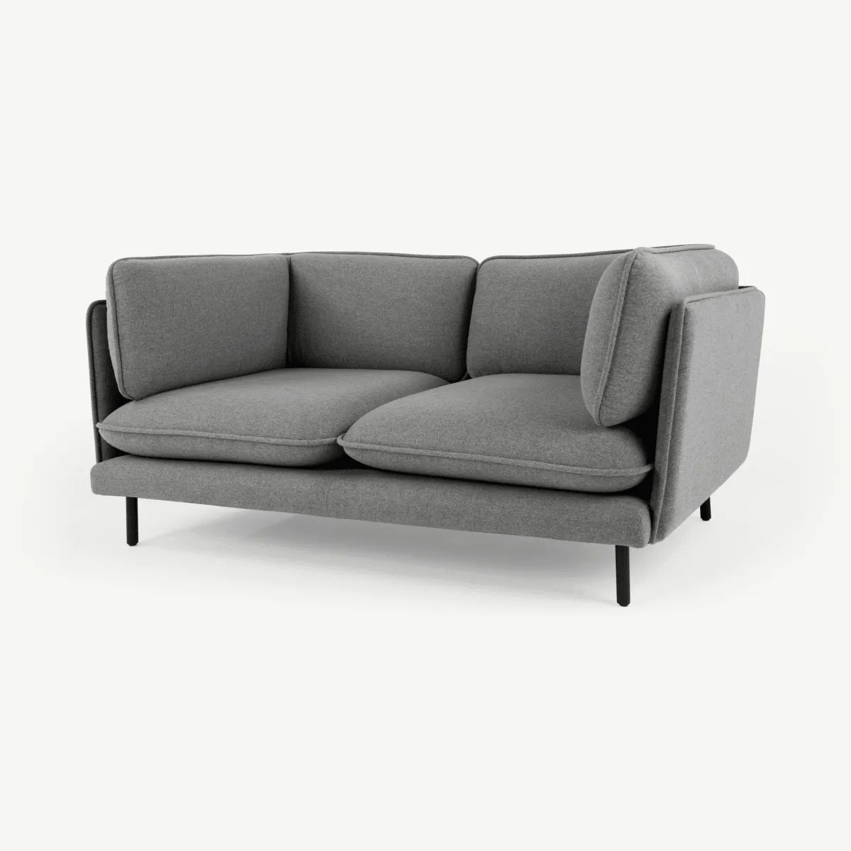 Wes 2 Seater Sofa, Elite Grey Fabric