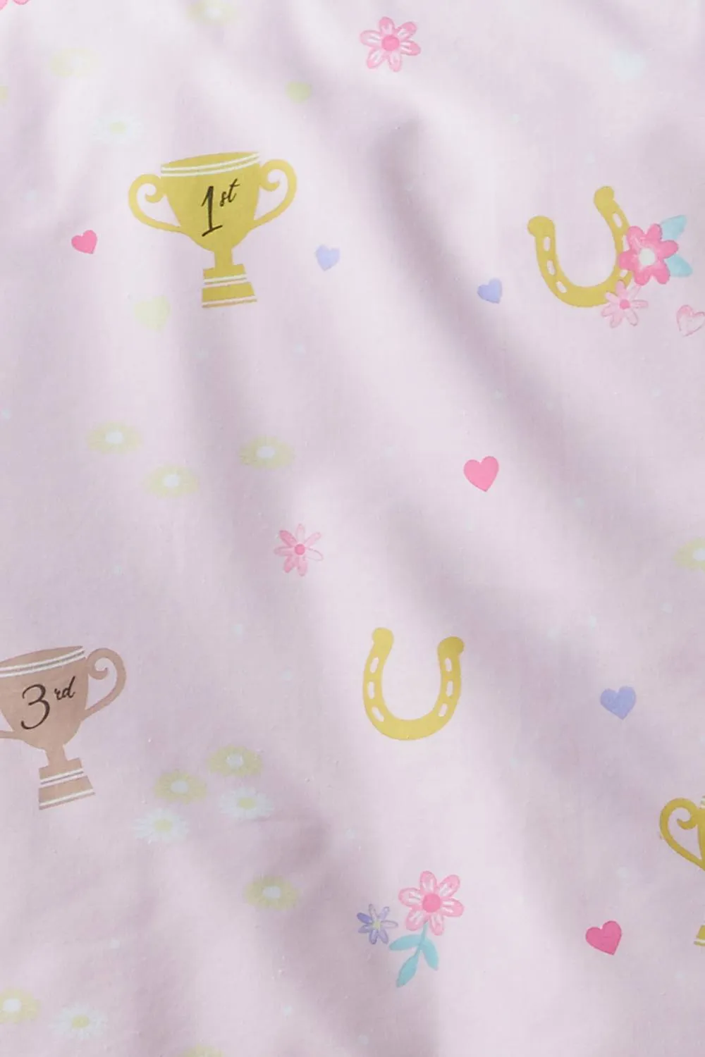 Catherine Lansfield 'Happy Horses' Fitted Sheet in Pink 2