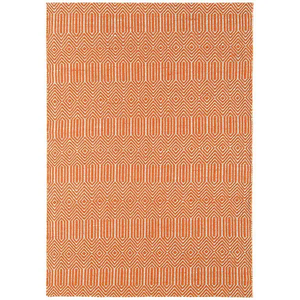 Twine Cotton and Wool Rug  Orange