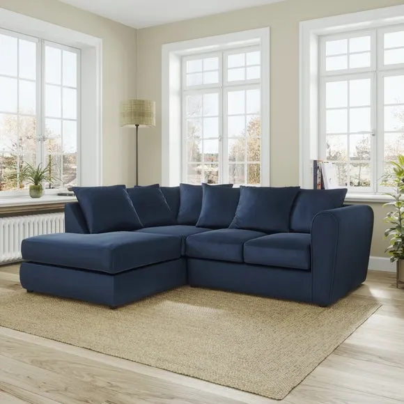 Blake Curved Arm Opulent Velvet Corner Chaise Sofa 1
