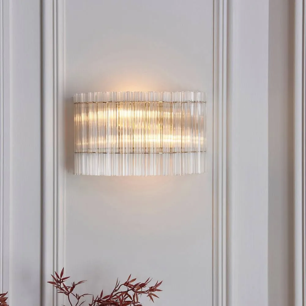 Netlighting Alderley Wall Lamp & Glass 2 x 7W LED E14 in Gold 5