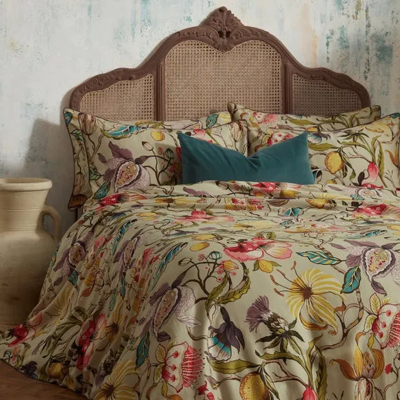 EW by Edinburgh Weavers Morton Floral 100% Cotton Sateen Duvet Cover & Pillowcase Set 1