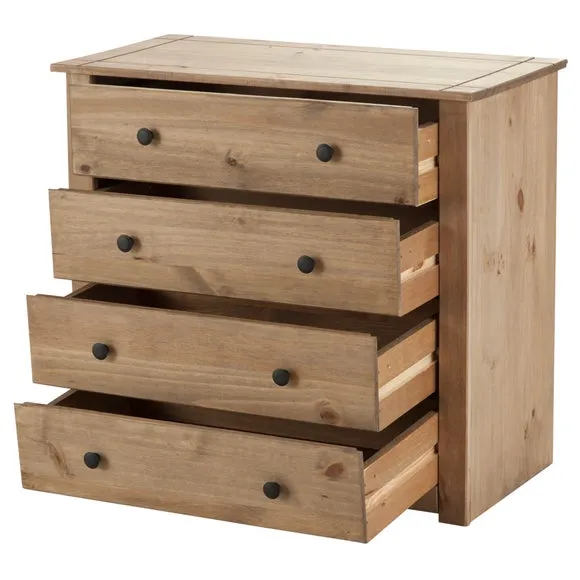 Panama 4 Drawer Chest, Pine 2