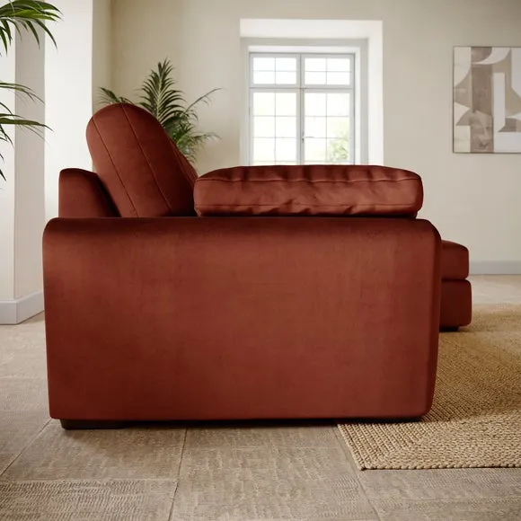 Milton Matte Velvet Corner Chaise Sofa 3
