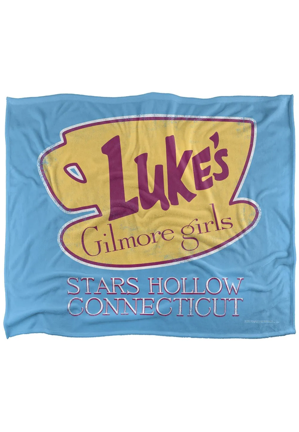 Warner Brothers Gilmore Girls Lukes Cafe Silky Touch Super Soft Throw Blanket in White