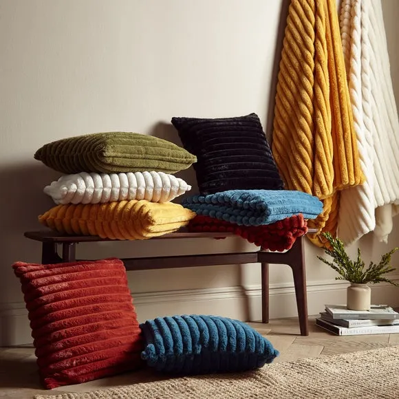Cosy Ribbed Throw Blanket 130cm x 170cm 5