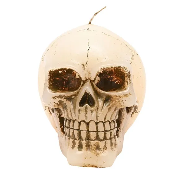 White Skull Candle 3