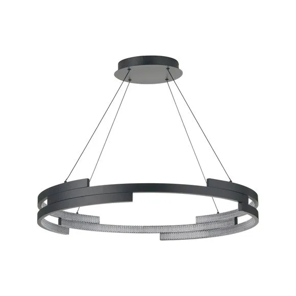 Return - Pacific Lifestyle Sienna Adjustable LED Pendant Light, Black 4