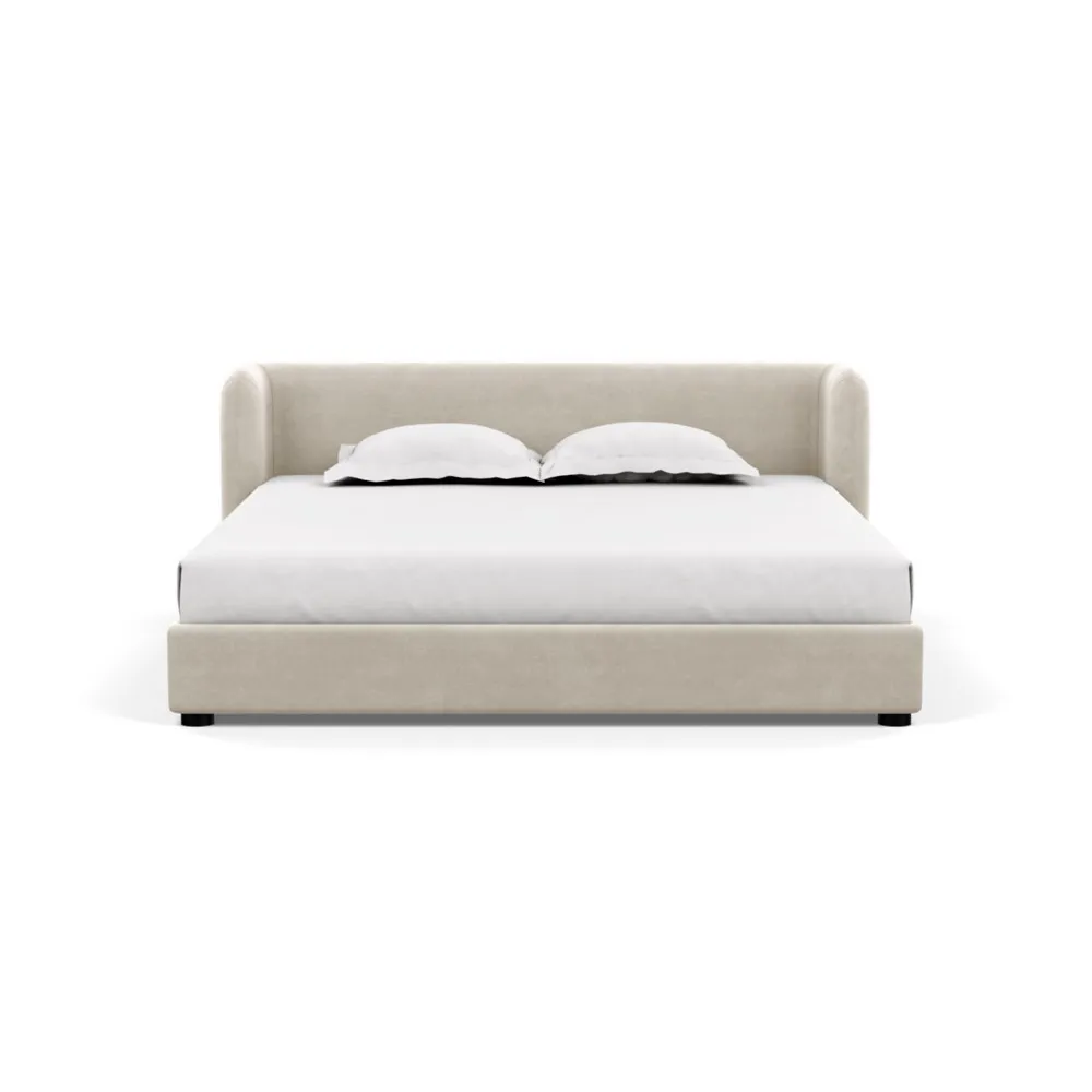 Heal's Group Bed Super King Linen Hessian