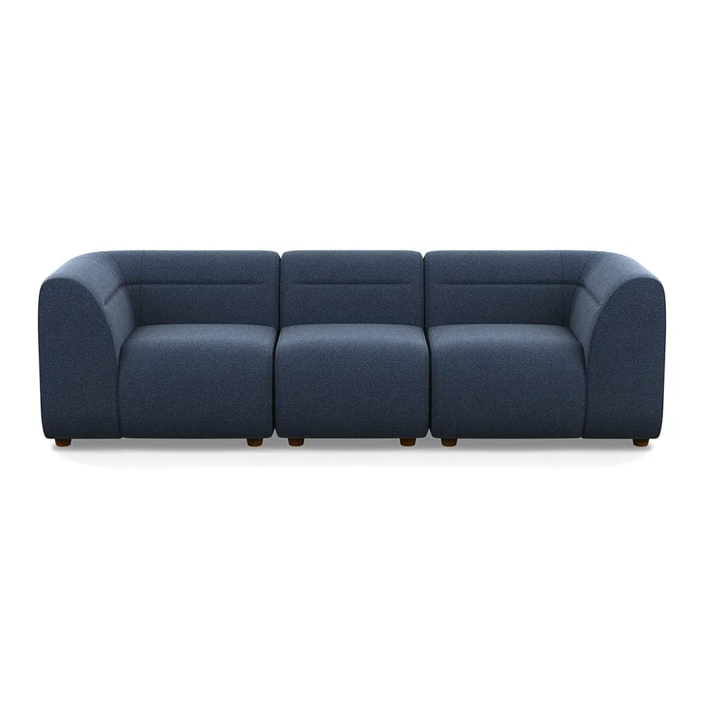 Heal's Lilli 3 Seater Sofa Boucle Indigo Natural Beech Feet 1