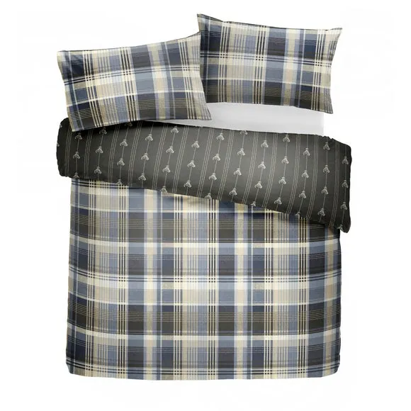 Dreams & Drapes Lodge Connolly Check 100% Brushed Cotton Duvet Cover & Pillowcase Set 3