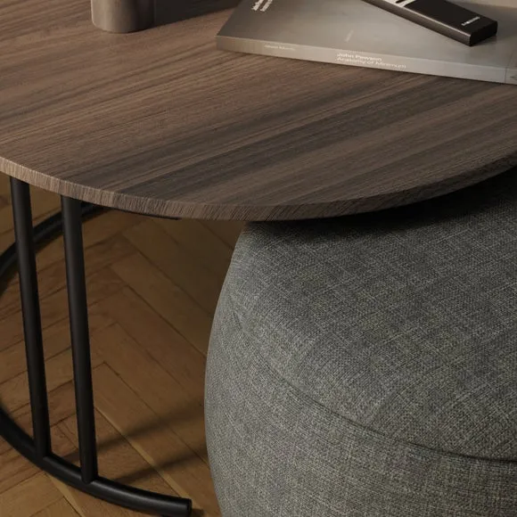Bryant Upholstered Pouffe Coffee Table Nest 3
