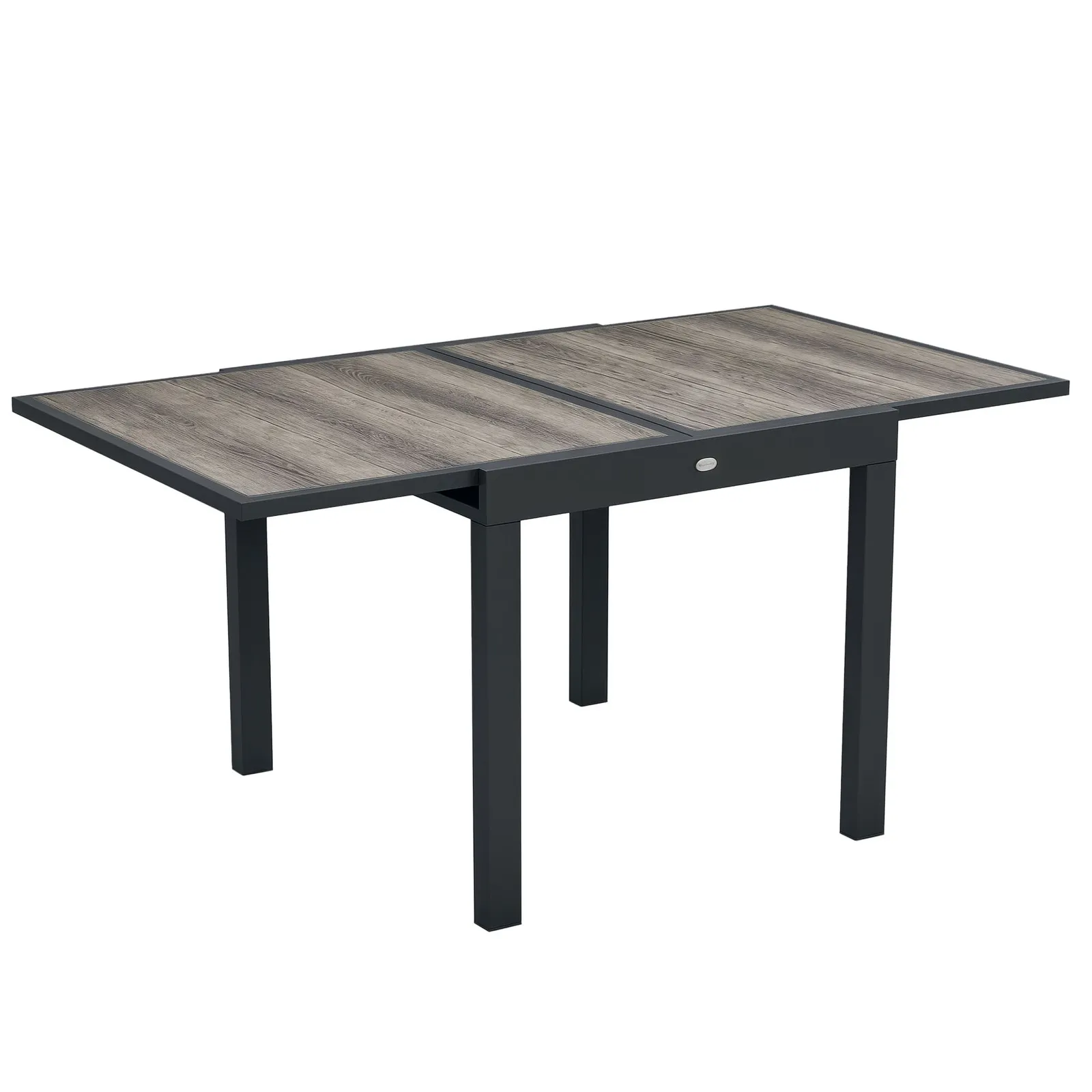 OUTSUNNY Extendable Outdoor Dining Table Aluminium Rectangle Patio Table in Grey 2