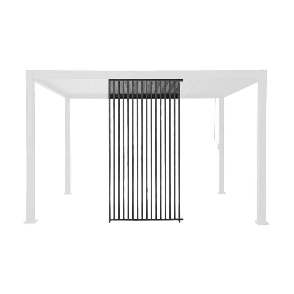 sweeek Vertical louver panel aluminium 130 cm for Triomphe pergola in Dark Grey 2