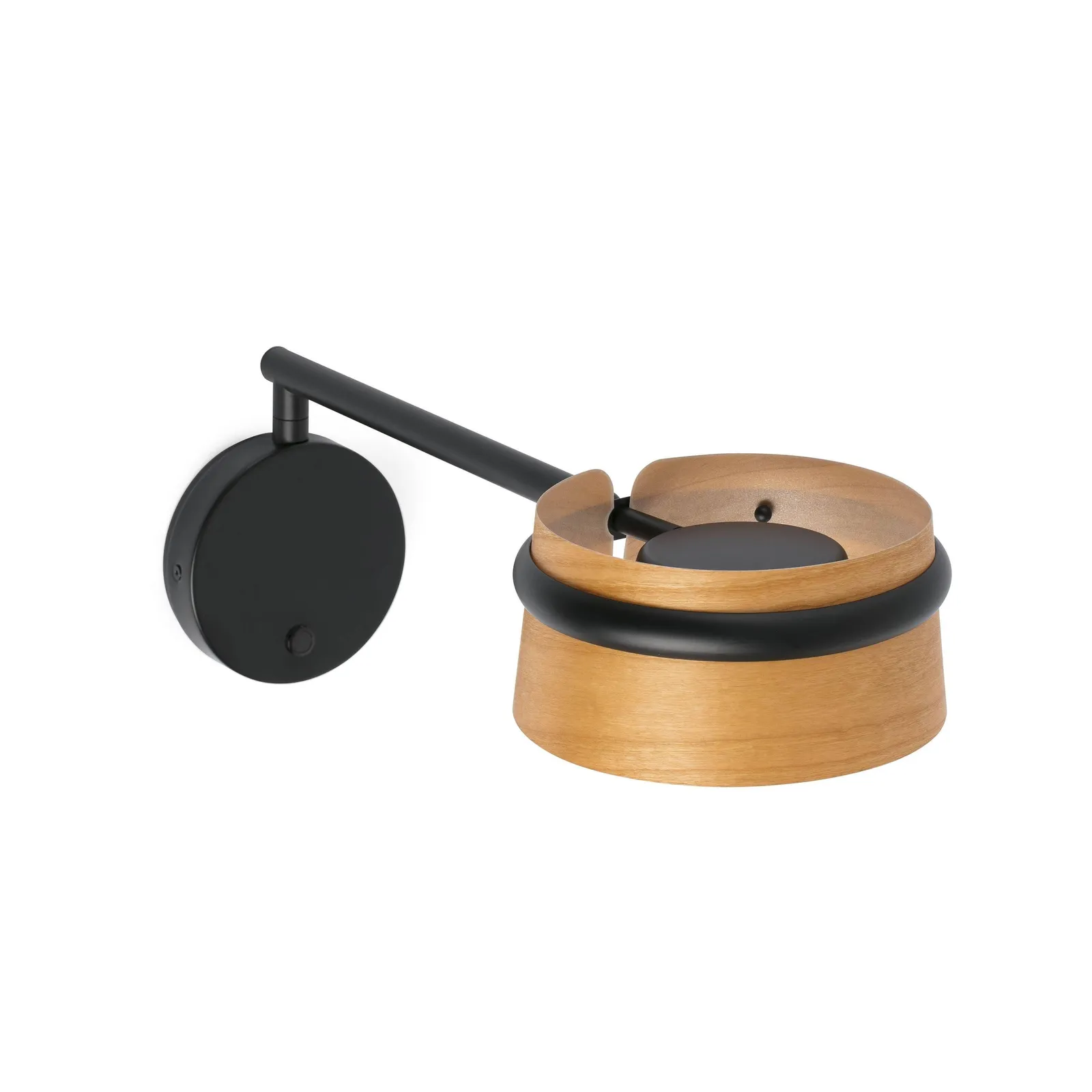 Netlighting Loop LED Indoor Wall Lamp Black Wood