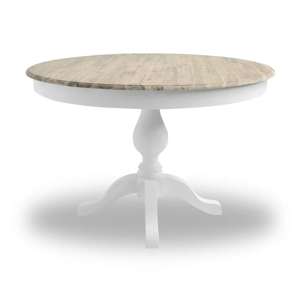Statement Furniture Florence Large Pedestal Round Dining Table 120cm in White 1