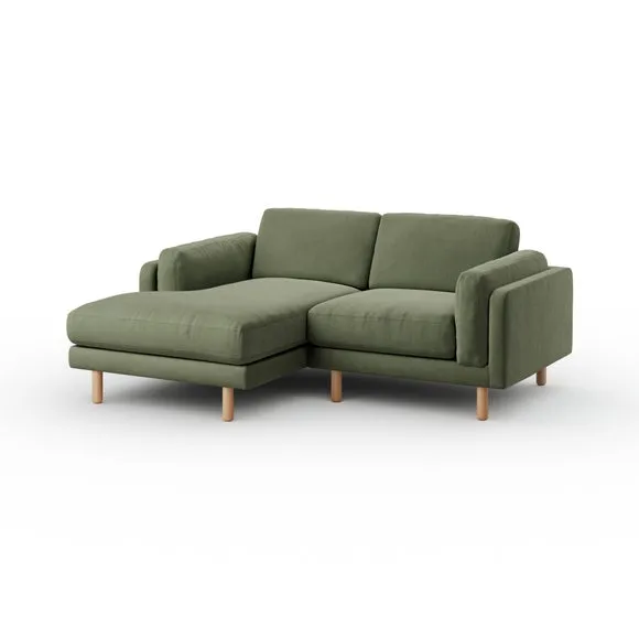 Newton Matte Plush Velvet Corner Chaise Sofa 6
