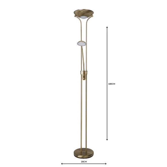 Uplighter Father and Child 2 Arm Floor Lamp 5