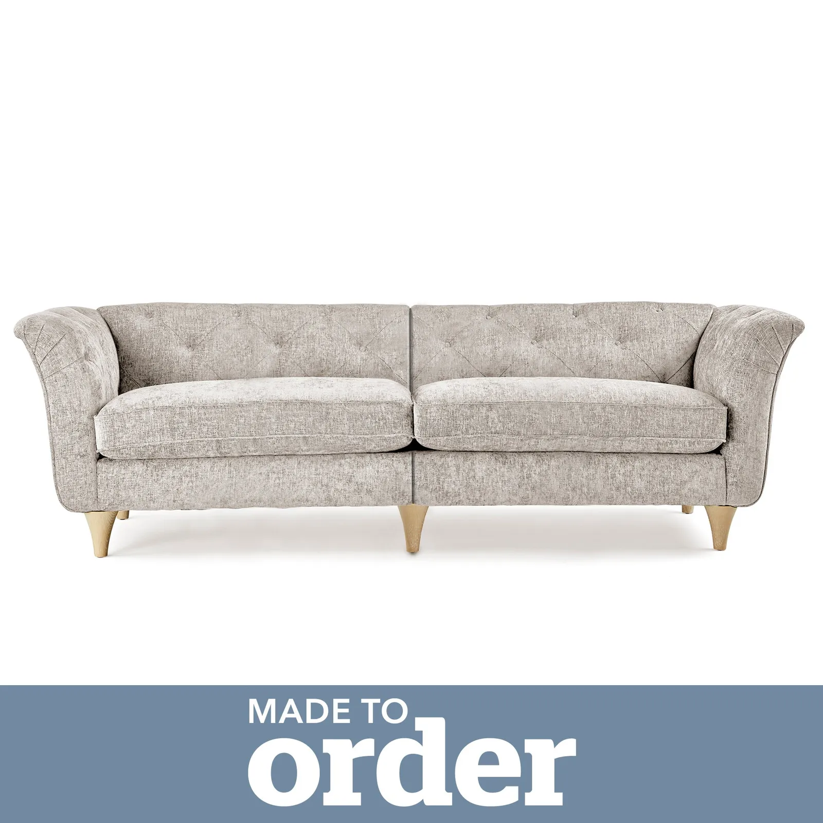 Jaipur 4 Seater Sofa Luxury Chenille Brown