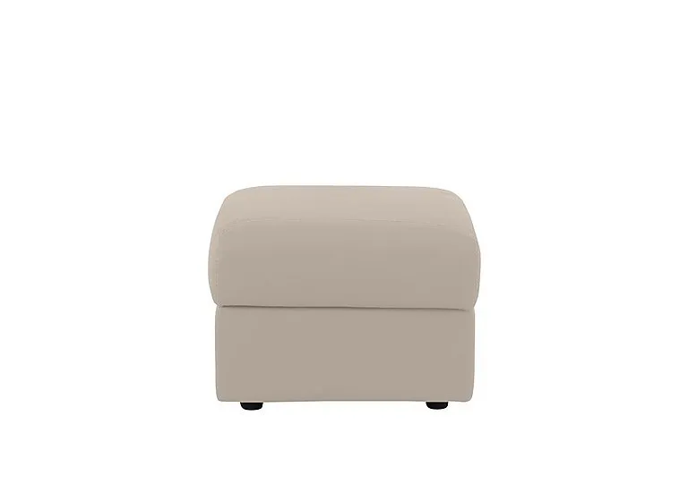 Pepino Leather Storage Footstool - Botera Crema