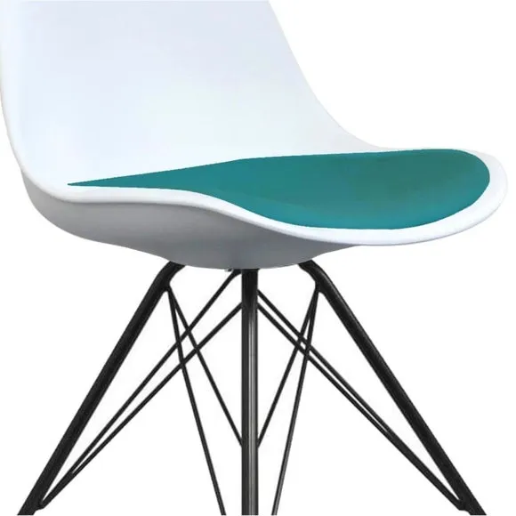 Fusion Living Soho White Plastic Dining Chair 6